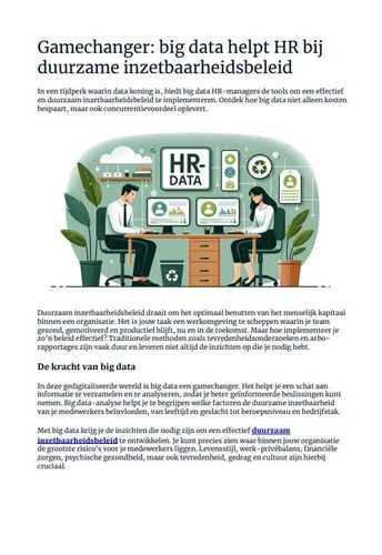 Big data helpt HR bij duurzame inzetbaarheidsbeleid
